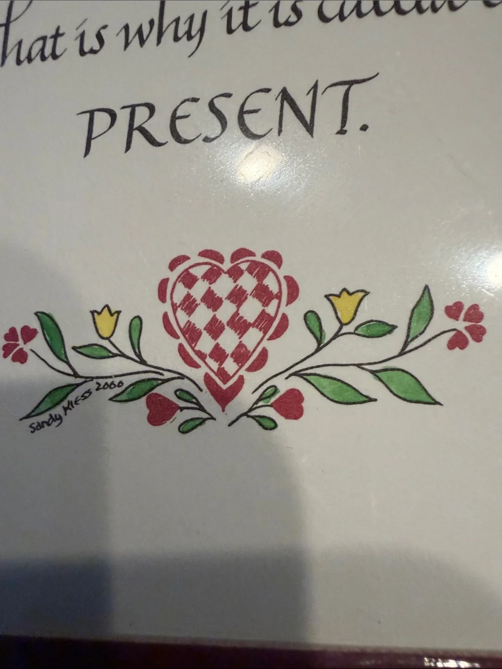 NWOT Print- Inspirational Calligraphy-Double Matted-signed print#75- size5x7